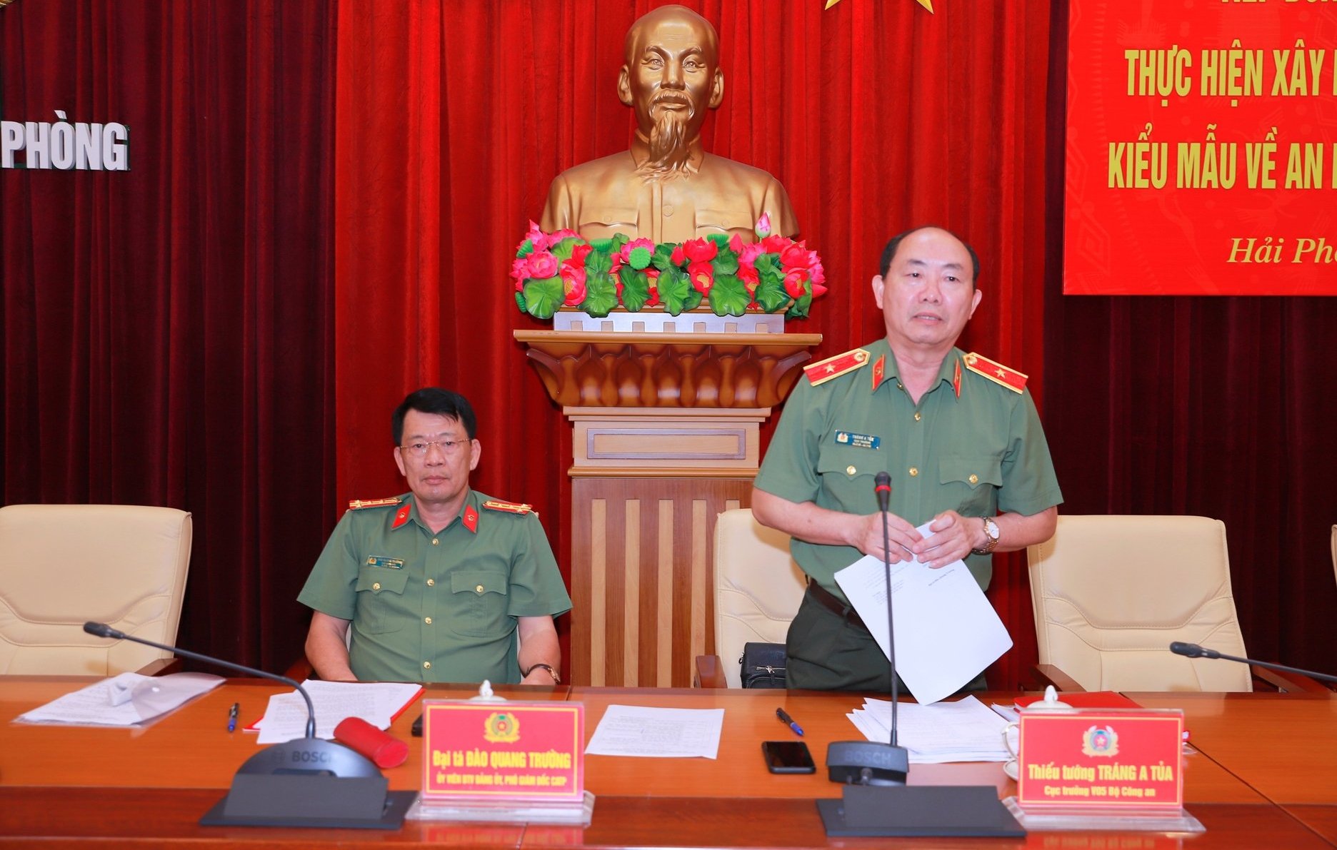 Cục Xây dựng phong trào toàn dân bảo vệ ANTQ (Bộ Công an): Kiểm tra công tác triển khai thực hiện xây dựng thí điểm Công an phường điển hình, kiểu mẫu về ANTT và văn minh đô thị